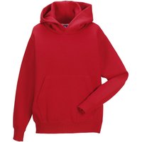 Jerzees Schoolwear Jerzees Schoolgear Hooded Sweatshirt in Red | Size: 11-12 Years