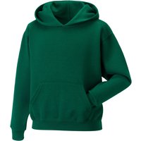 Jerzees Schoolwear Jerzees Schoolgear Hooded Sweatshirt in Bottle Green | Size: 9-10 Years