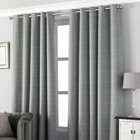 Paoletti Pendleton Eyelet Curtains in Dark Grey | Size: 229 cm width x 229 cm drop