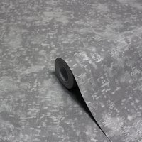 Paoletti Symphony Abstract Metallic Vinyl Wallpaper in Charcoal