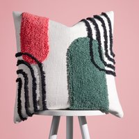Heya Home Elmer 100% Cotton Tufted Cushion in Jade | Size: 45 cm x 45 cm