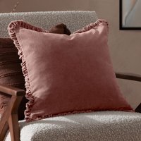 Bertie Cotton Velvet Cushion Rosewood