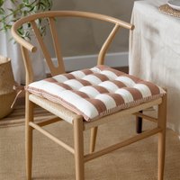 Hayle Striped 100% Cotton Seat Pads 2 Pack cm x 40 cm