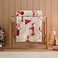 Elfie Printed Fleece Throw cm x 180 cm