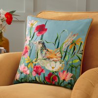 Wylder Marais Bird Meadow Printed Chenille Cushion | Size: 45 cm x 45 cm