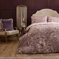 Voyage Maison Floella Printed Piped Duvet Cover Set in Purple | Size: Super King