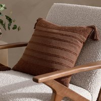 Larch Woven Tasselled Cushion cm x 45 cm