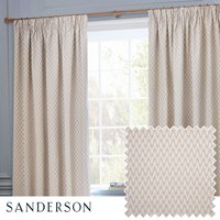Sanderson Hutton Jacquard Room Darkening Pencil Pleat Curtains in Beige | Size: 168 cm width x 229 cm drop
