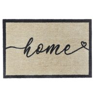 My Mat Nylon Indoor Pattern My Home 3 in Black | Size: 50 cm x 75 cm