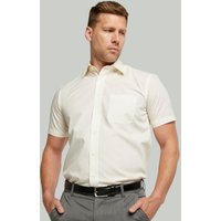 Cream Short Sleeve Cotton Rich Non Iron Shirt inches