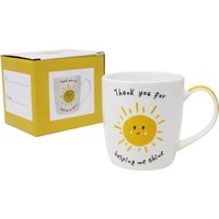 Peggy Wilkins Thank You For Helping Me Shine Teacher Gift Mug in White | Size: 300ml