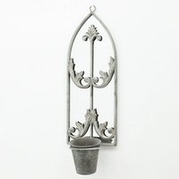 Rusty Wall Mirror Single Planter L15 x W20 x H65 cm