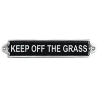 "Keep Off Grass" Wall Plaque Aluminium L1 x W25 x H6 cm