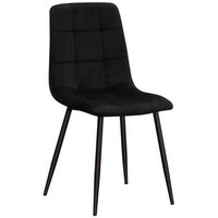 Minster Chair - Tufted Fabric/Metal - L52 x W44 x H86 cm - Black | Size: 1 Pack