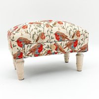 Minster Robin Fabric Footstool with Drawer - L25 x W45 x H28 cm | Size: 1 Pack