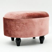 Oval Footstool Velvet L27 x W40 x H30 cm Pack