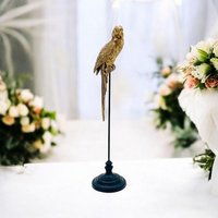 Minster Decorative Parrot Ornament - L23 x W23 x H98 cm in Gold | Size: 1 Pack