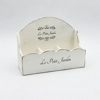 Minster Shabby Frilly Box - Wood - L8 x W35 x H35 cm - White | Size: 1 Pack