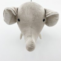 Minster Elephant Head Hanger - L18 x W20 x H30 cm in Grey | Size: 1 Pack