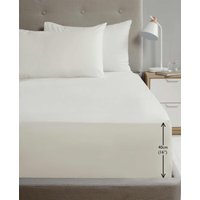 Percale Extra Deep 16" Fitted Sheet Super King