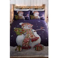 Happy Snowman Duvet Cover & Pillowcases Double