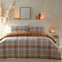 Tartan Checked 100% Cotton Duvet Cover Quilt Set Pillowcase Super King