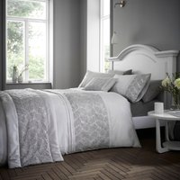Portfolio Home Rouen Duvet Cover Set in Silver | Size: Double