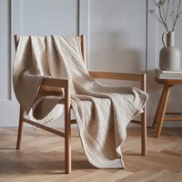 Aalborg 100% Cotton Textured Throwover Bed Throw Blanket 150 x 200 cm cm x 200 cm