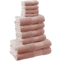 Luxury 100% Cotton 10 Piece Bathroom Towel Bale Set Light