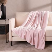 Ultra Soft Flannel Fleece Throw Blanket Pink cm x 200 cm