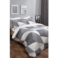 Textured Geometric Duvet Cover Pillowcase Double