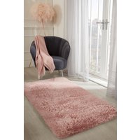 Fluffy Rug Anti Slip Plain Shaggy Floor Mat Pink cm x 230 cm