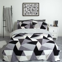 Shapes Teddy Duvet Cover Pillowcase Bedding Set King