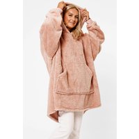 Teddy Fleece Glitter Oversized Hoodie Blanket Light