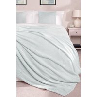 Luxury Large Waffle Honeycomb Mink Warm Throw Duck Egg cm x 240 cm