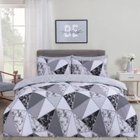 Marble Geo Duvet Cover Pillowcase Bedding Set King