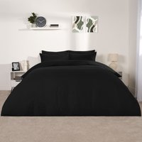 Plain Dyed Duvet Cover Cover Pillowcase Set Super King