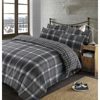 Aspen 100% Brushed Cotton Duvet Cover Pillowcase King