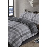 Boston Brushed Cotton Duvet Cover Pillowcase Bedding Set Single
