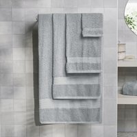 OHS 10 Pack of 100% Cotton Bathroom Bath Towel in Silver