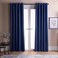 Pair Thermal Ready Made Eyelet Blackout Curtains cm width x 228 cm drop