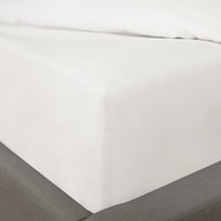 Luxury Plain Dyed Cotton 30cm Deep Fitted Bed Sheet Single Fitted