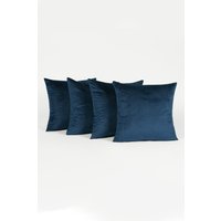 4 x Matte Velvet Cushion Covers Soft Plain Zip cm x 45 cm