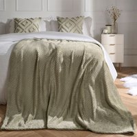 Luxury Large Waffle Honeycomb Mink Warm Throw cm x 240 cm