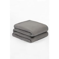Warm Plain Fleece Throw Over Bed Blanket Mid cm x 150 cm