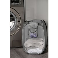 Pop Up Laundry Net Basket Folding Home Freestanding Organiser