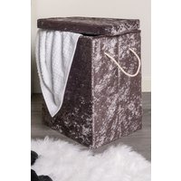 Laundry Bag Crushed Velvet Foldable Compact Clothing Storage Basket