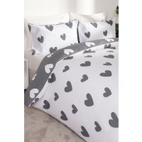 Love Heart Decorative Printed Duvet Cover Set Pillowcase Double