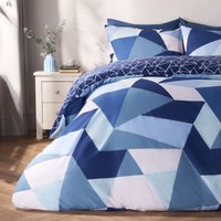 Geometric Shapes Duvet Cover Pillowcase Set Bedding Quilt Single