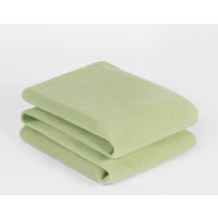 OHS Wholesale 10 Pack Plain Fleece Blanket Sofa Throw Joblot in Light Green | Size: 120 cm x 150 cm